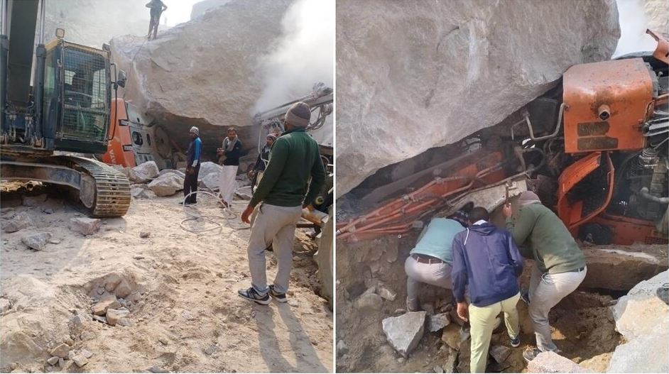 Haryana : भिवानी में पहाड़ दरकने से एक की मौत, 10 वाहन क्षतिग्रस्त व 15 से 20 लोगों के दबने की आशंका