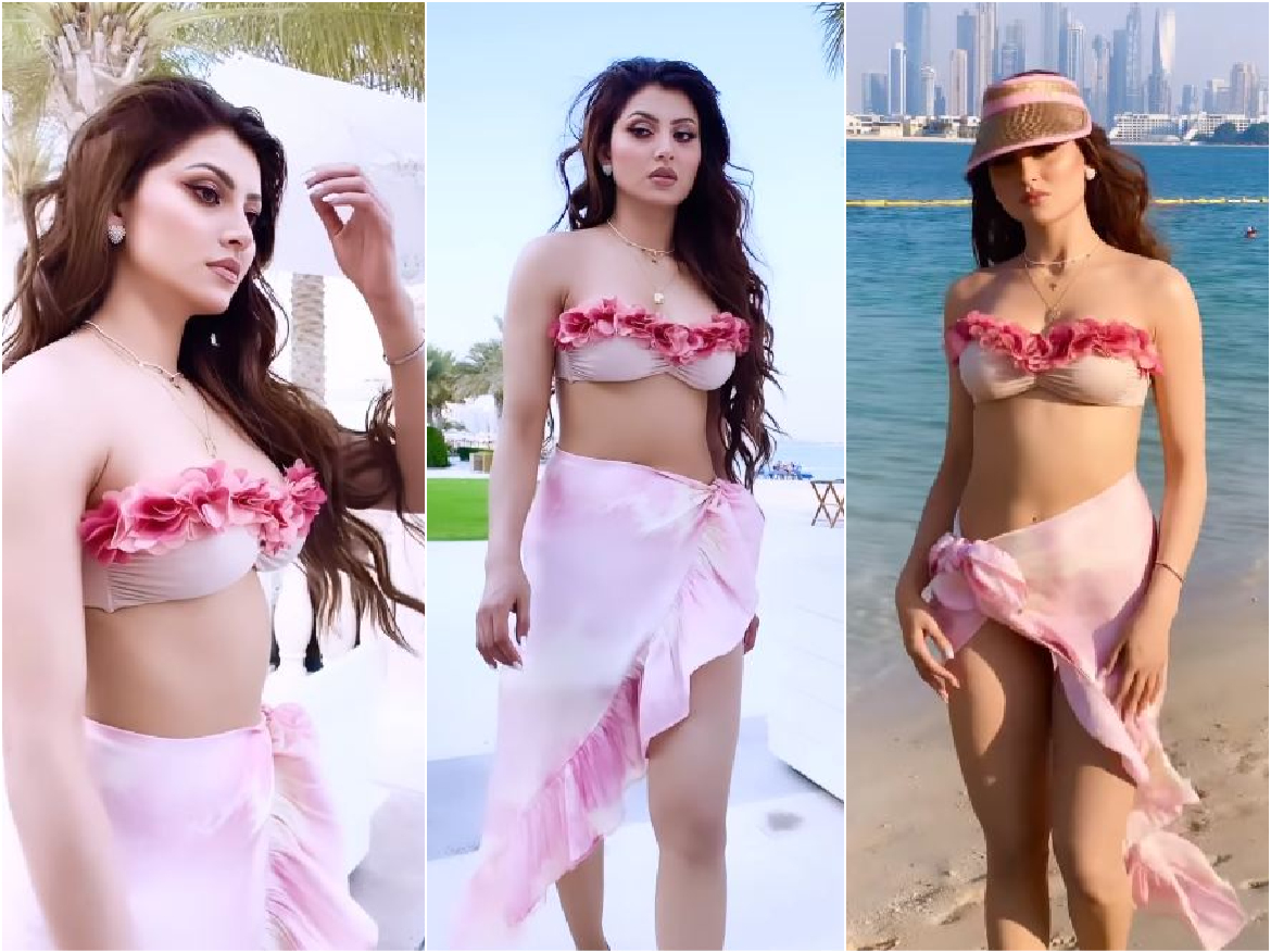 Urvashi Rautela ने पिंक फ्लोरल बिकिनी में शेयर किया VIDEO, देख फैंस बोले- उफ्फ