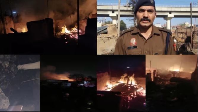 दिल्ली के गोकलपुरी में आग लगने से 7 की मौत जबकि 30 झोपड़िया जल कर राख