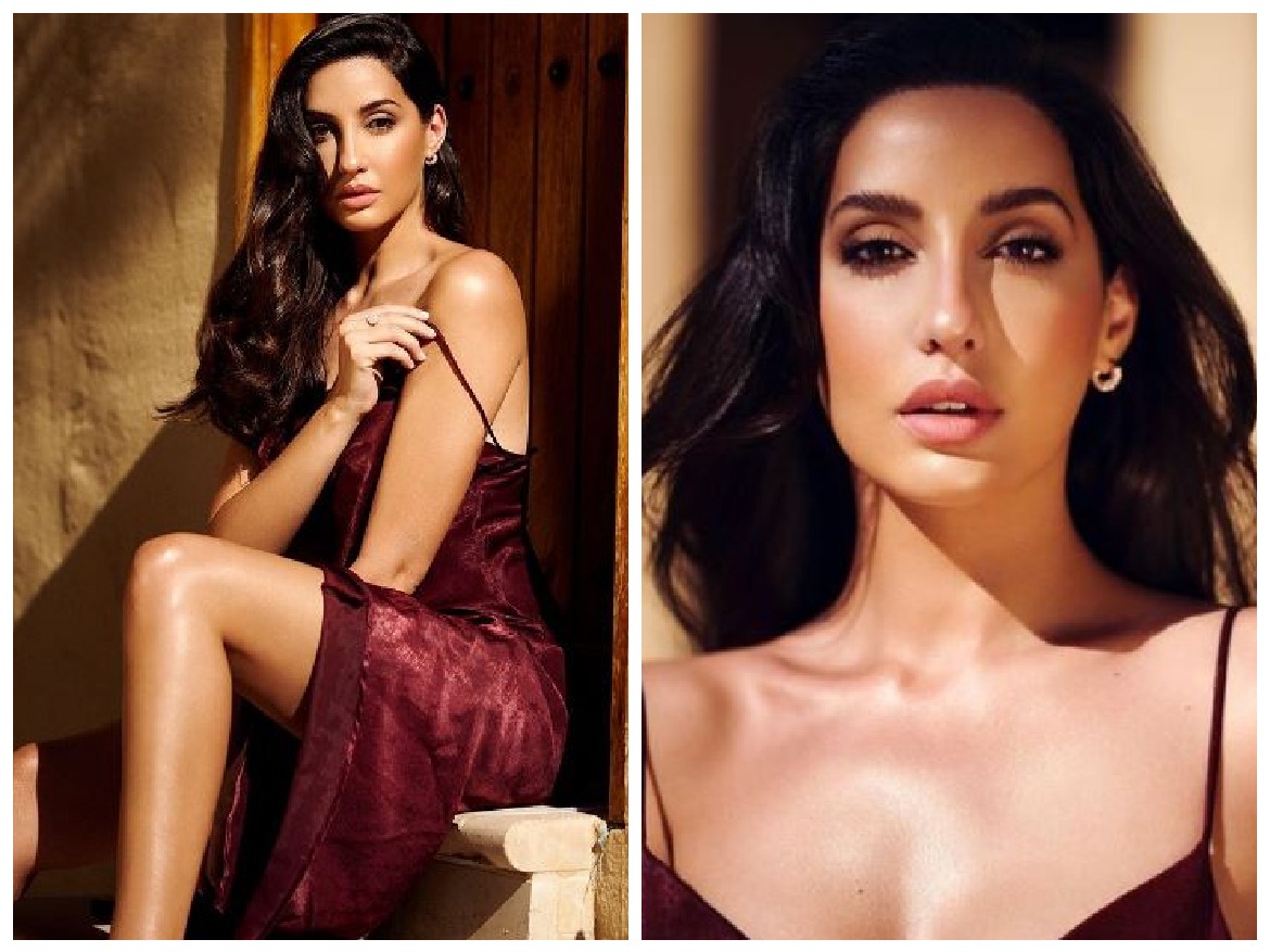 जब Nora Fatehi ने कंधे से नीचे खिसकाई ड्रेस, तस्वीरें देख फैंस को आया पसीना