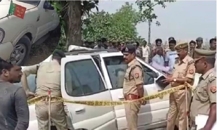 Murder: युवक की गला रेतकर निर्मम तरीके से हत्या, भाजपा के झंडा लगी एसयूवी कार में मिला शव