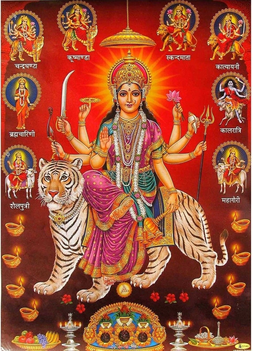 चैत्र नवरात्रि 2022: देखिये नवरात्रि के 9 दिनों के लिए देवी के नौ मंत्र