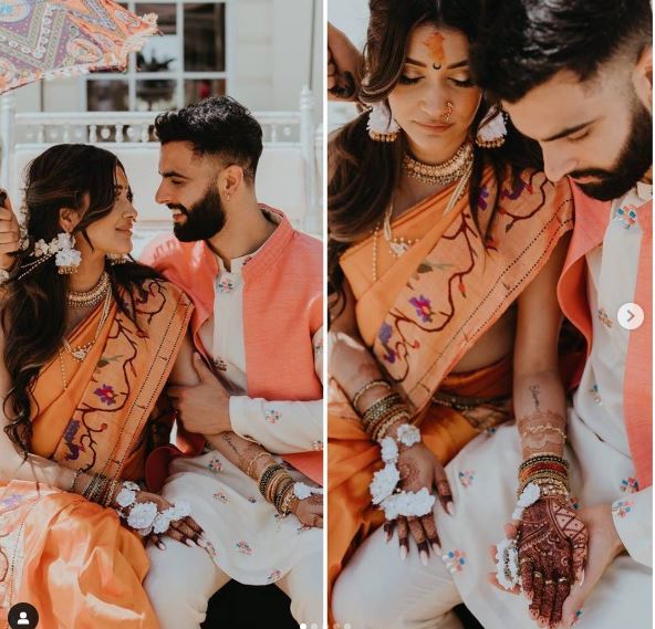 Ankur -Anuja marriage: एक्ट्रेस अंकुर -अनुजा ने ब्रिडगर्टन स्टाइल में की शादी, इनसाइड वेडिंग फोटोज हुई वायरल