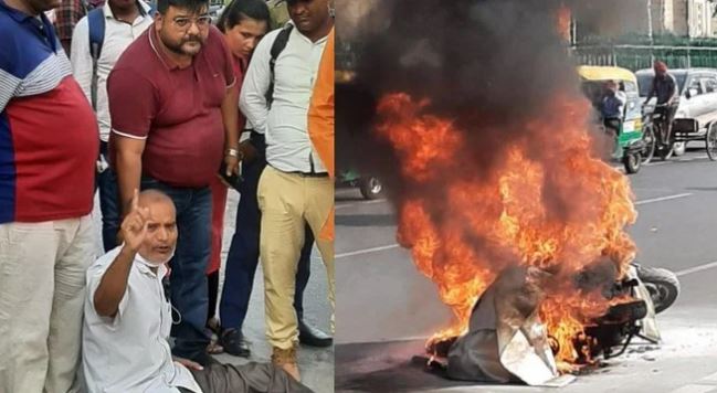 Lucknow News: विधानसभा के सामने स्कूटी में आग लगाकर की आत्मदाह की कोशिश, पुलिस की सक्रियता पर उठे सवाल