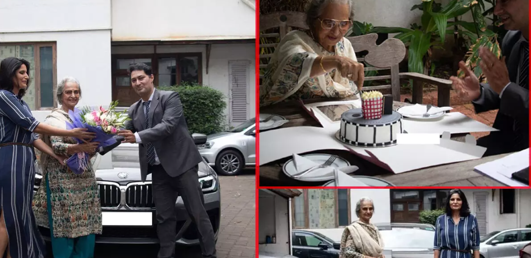 Waheeda Rehman ने खरीदी BMW 5 सीरीज कार, ख़ास अंदाज में मनाया जश्न