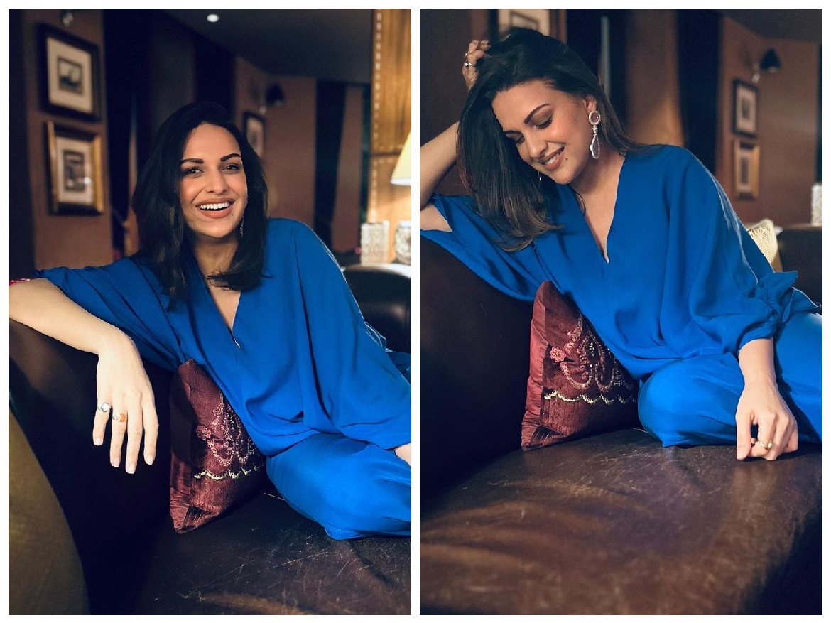 Himanshi Khurana Hot Pic: Royal Blue Jumpsuit में हिमांशी खुराना ने बिखेरा जलवा, देखें तस्वीरें