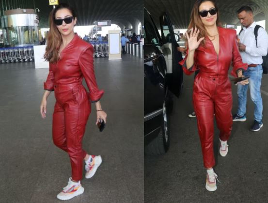 Malaika Arora Spotted At Airport : Bollywood actress मलाइका अरोड़ा  एयरपोर्ट पर हुईं spot ,दिलकश अंदाज ने लोगों का ध्यान खींचा