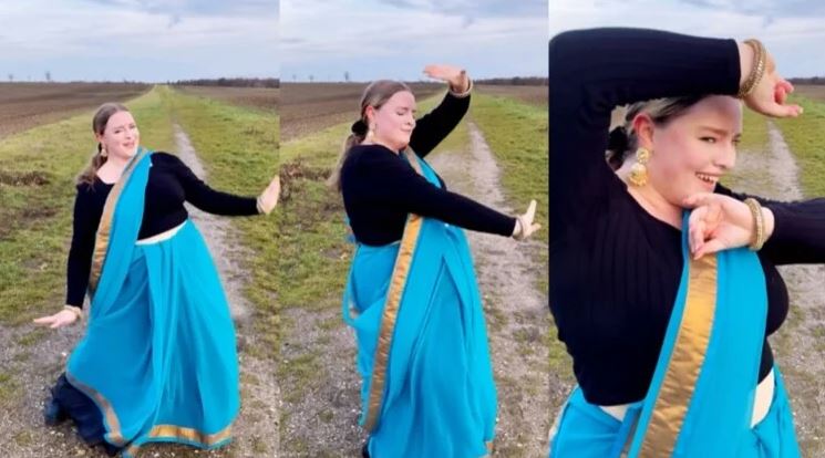 Exotic Dance Video: साड़ी में विदेशी महिला ने किया गजब गजब डांस, सोशल मीडिया पर मच गया गदर