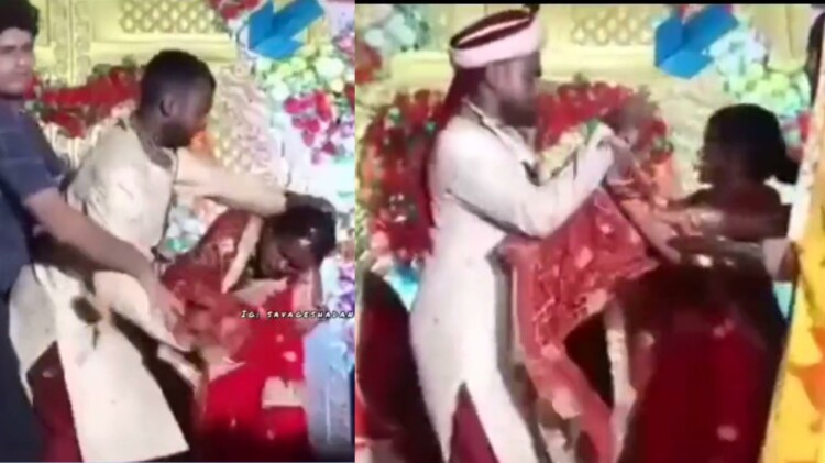 Funny Wedding Video: अचानक वरमाला के टाइम दूल्हा-दुल्हन में हुई मारपीट, देख दंग हुए लोग