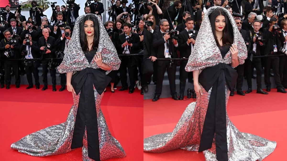 Aishwarya Rai’s Cannes 2023: ऐश्वर्या ने ब्लैक एंड सिल्वर हुडी गाउन में रेड कार्पेट पर लगाई आग