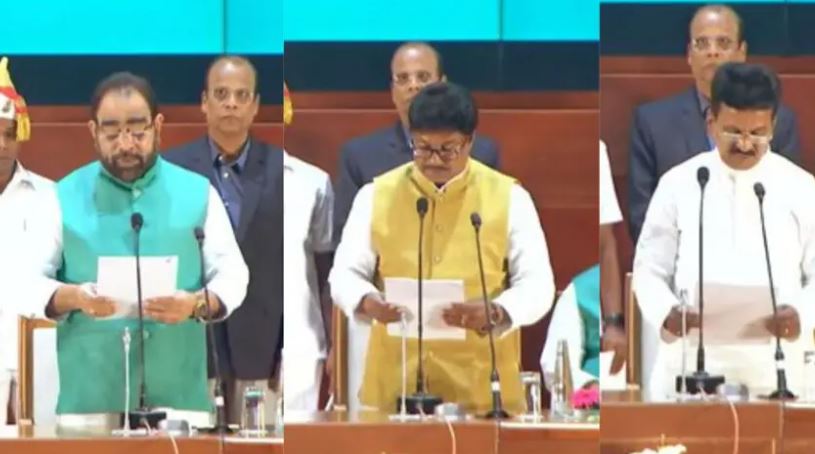 Odisha Cabinet Reshuffle : नवीन पटनायक ने मंत्रिमंडल में शामिल किए तीन मंत्री, बिक्रम अरुखा, सुदाम मरांडी, शारदा नायक ने शपथ ली