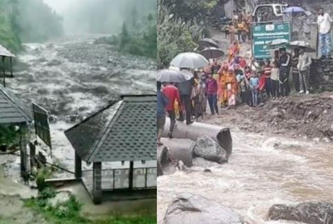  Indradev ka Prakop :  हिमाचल में भारी बारिश से मची तबाही, चंडीगढ़-मनाली हाईवे बाधित