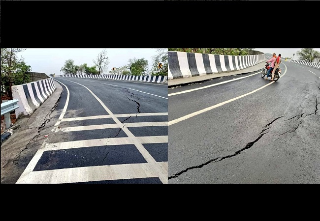 Mp News : 65 करोड़ रुपये की लागत से बना ओरछा जामनी पुल, 6 घंटे की बारिश भी नहीं झेल सका, 5 महीने पहले गडकरी ने किया था उद्घाटन