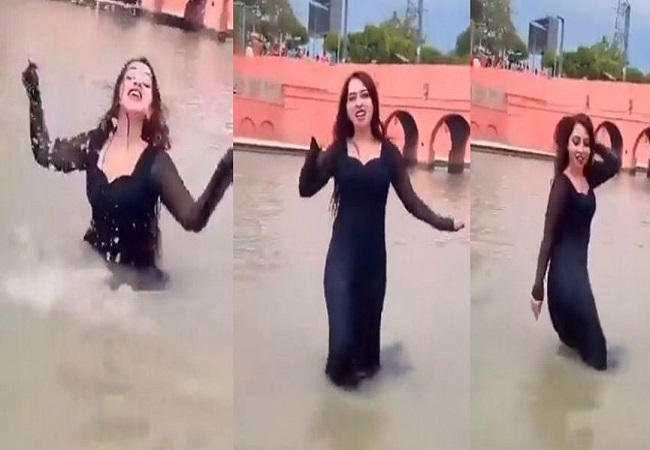 Video Viral : राम की पैड़ी में युवती ने डांस कर पानी में लगाई ‘आग’, संत नाराज, युवा वर्ग ने किया समर्थन