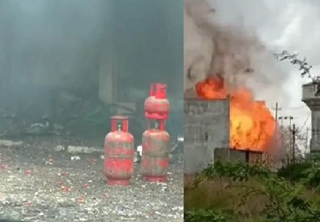 गुजरात: राजकोट में बड़ा हादसा , गैस सेलेंडर के गोदाम में लगी भीषण आग