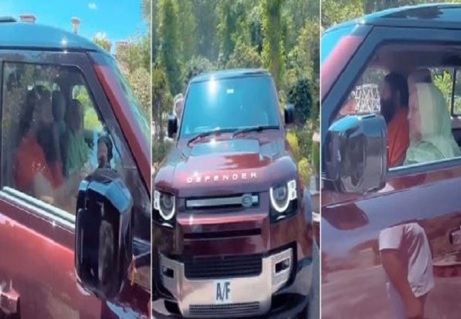 Viral Video: 1.4 करोड़ की लैंड रोवर गाड़ी में फर्राटे भरते नजर आए बाबा राम देव, वायरल हो रहा है वीडियो