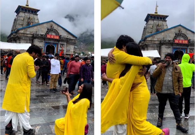 Video : लड़की ने भगवान केदारनाथ मंदिर के सामने प्रेमी को किया प्रपोज, खड़ा हुआ विवाद