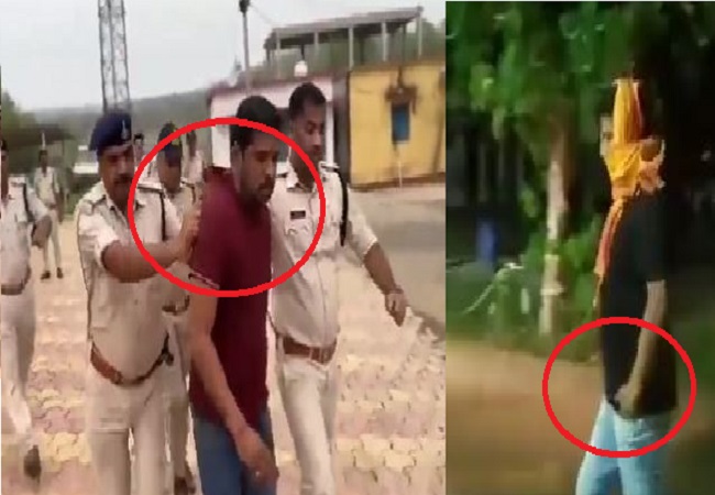 किरकिरी के बाद पुलिस ने प्रवेश शुक्ला की निकाली हेकड़ी, धक्का मारते और पीटते हुए ले गए जेल