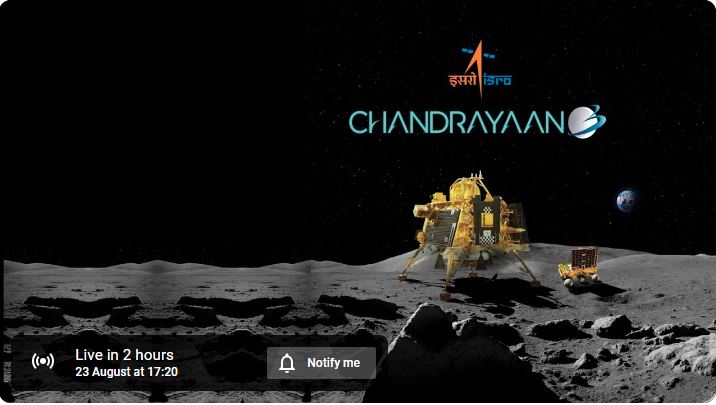 Chandrayaan-3 Mission Soft-landing LIVE Telecast : पर्दाफाश के साथ देखें चंद्रयान-3 का सॉफ्ट लैंडिंग वीडियो