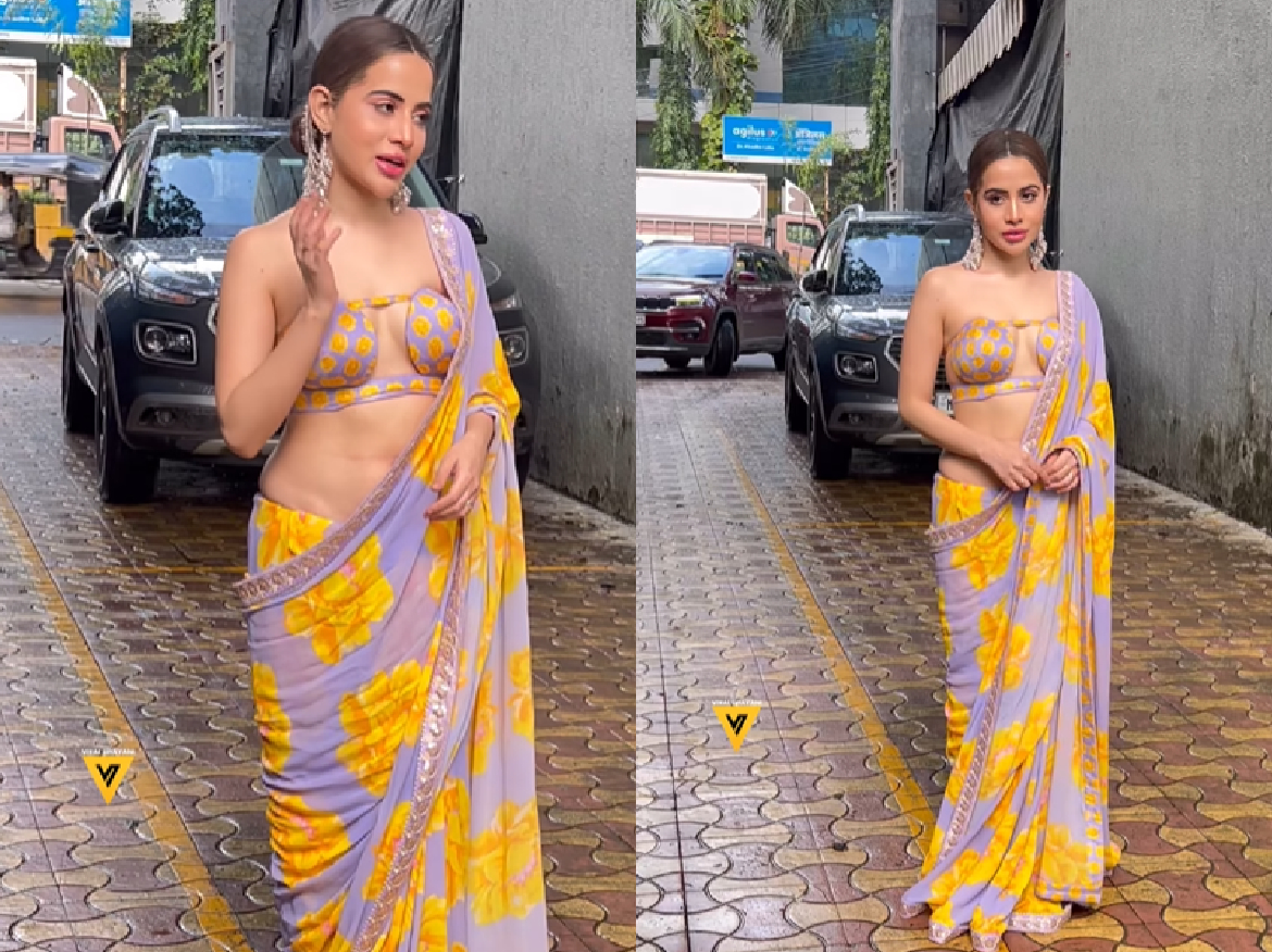 Urfi Javed Desi Look: प्रिंटेड साड़ी में उर्फी जावेद ने गिराई बिजली, देसी लुक का वीडियो वायरल