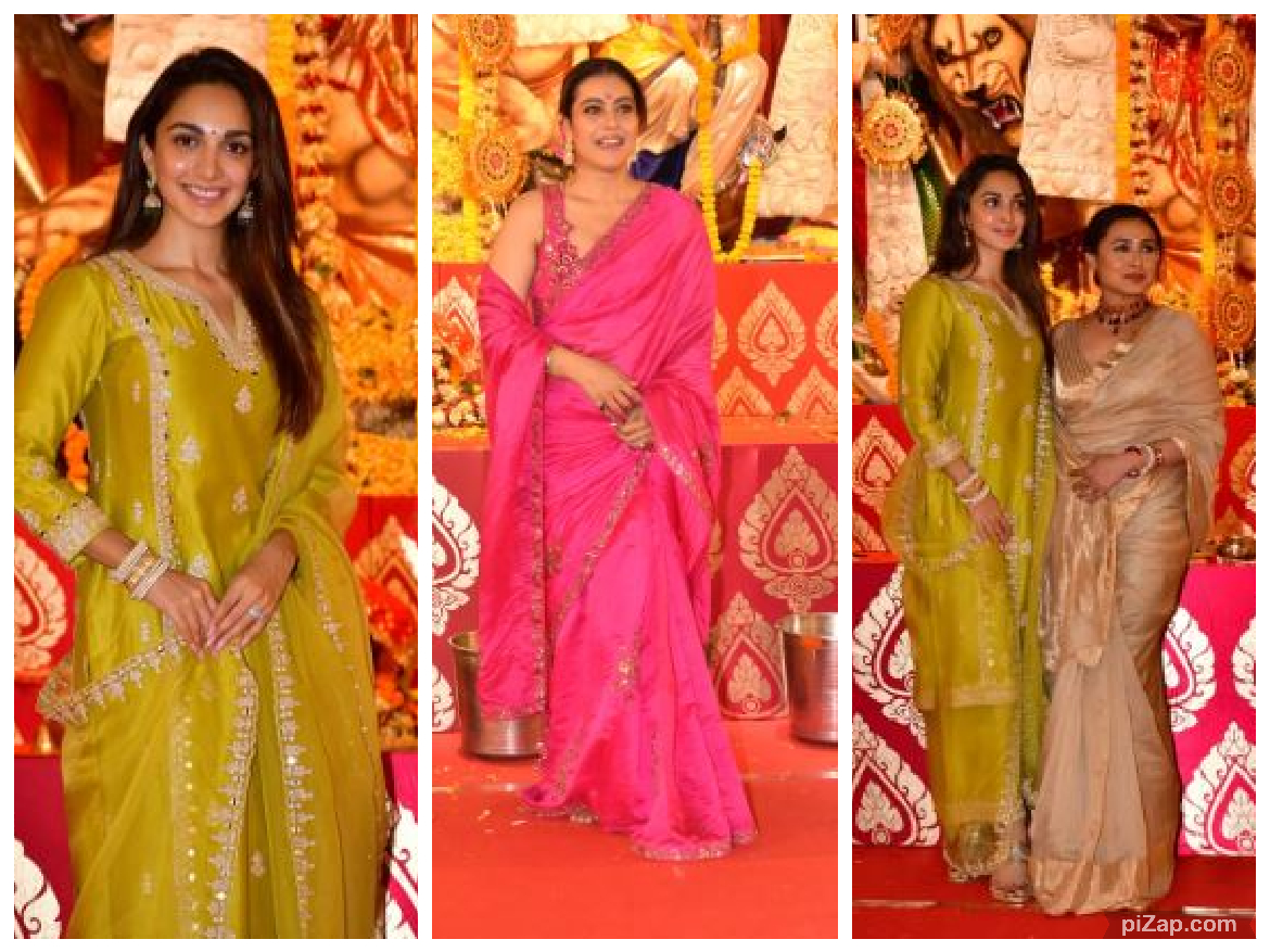 Bollywood celebs were seen in traditional look in Durga Puja pandal