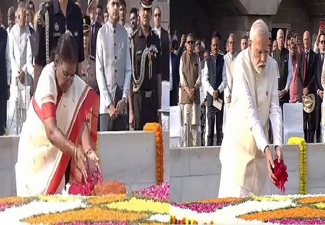 Gandhi Jayanti 2023: राष्ट्रपति मुर्मू और पीएम मोदी ने राजघाट पहुंचकर बापू को अर्पित की श्रद्धांजलि