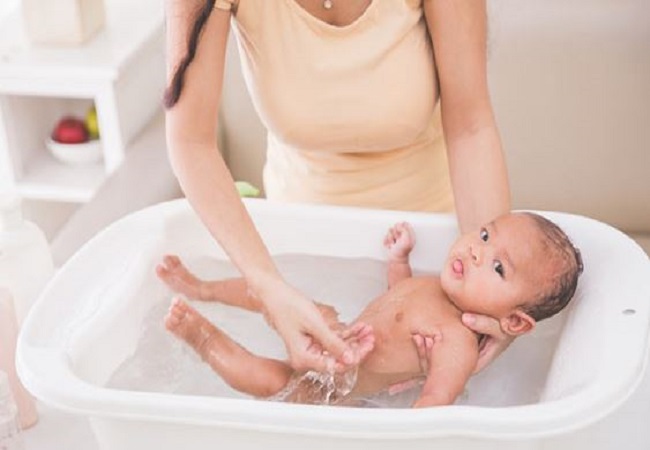 If you are going to bathe your baby for the first time