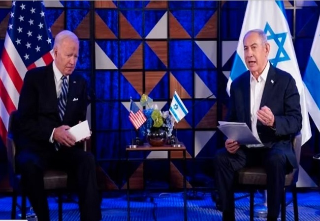 Israel-Hamas War : Joe Biden ने नेतन्याहू को दी क्लीन चिट, बोले- मैं चाहता हूं कि दुनिया देखे कि अमेरिका कहां खड़ा है?