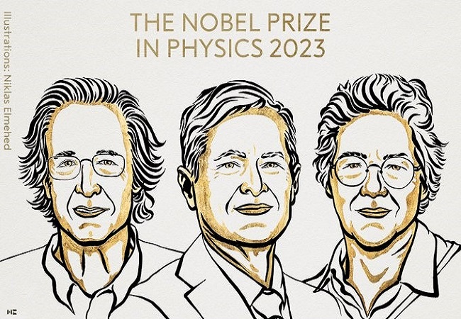 Nobel Prize 2023 : फिजिक्स के नोबेल पुरस्कार का ऐलान, पियरे एगोस्टिनी, फेरेंक क्रूज और ऐनी एल हुइलियर को मिला अवॉर्ड