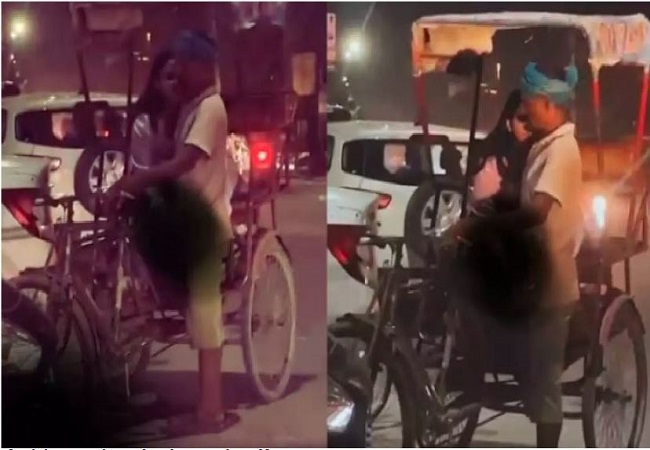 महिला ने रिक्शा वाले के साथ दिल्ली की सड़क पर करती दिखी गंदी बात, देखें Viral Video