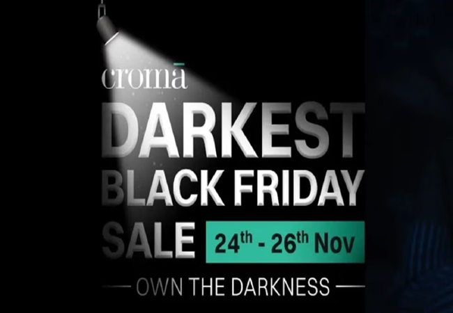Croma Black Friday Sale: क्रोमा की सेल में इलेक्ट्रॉनिक प्रोडक्ट्स पर मिल रही भारी छूट, सेल्फी पर जीतें कूपन