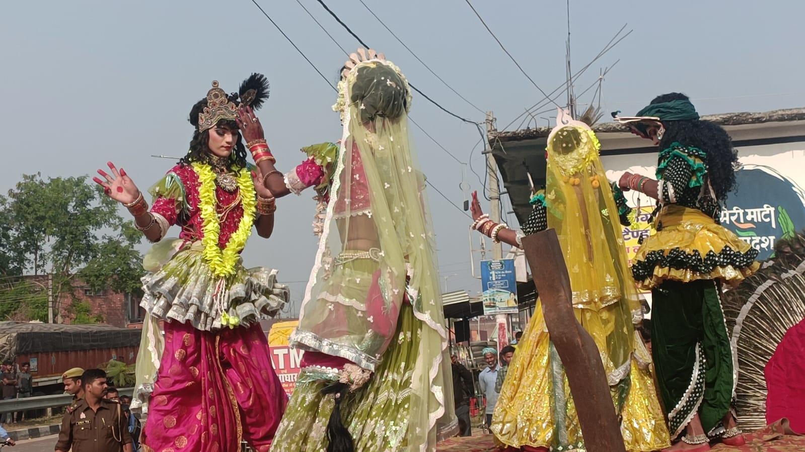 चंचाई माता की निकाली शोभायात्रा,माँ के जयकारों से गुंजा कस्बा