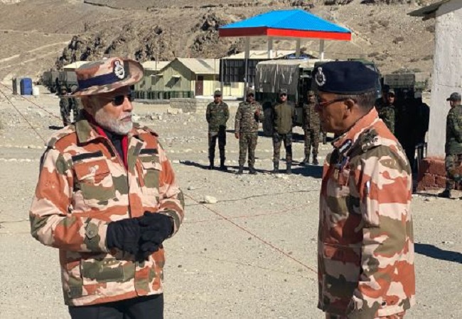 PM Narendra Modi celebrated Diwali with Indian Army soldiers