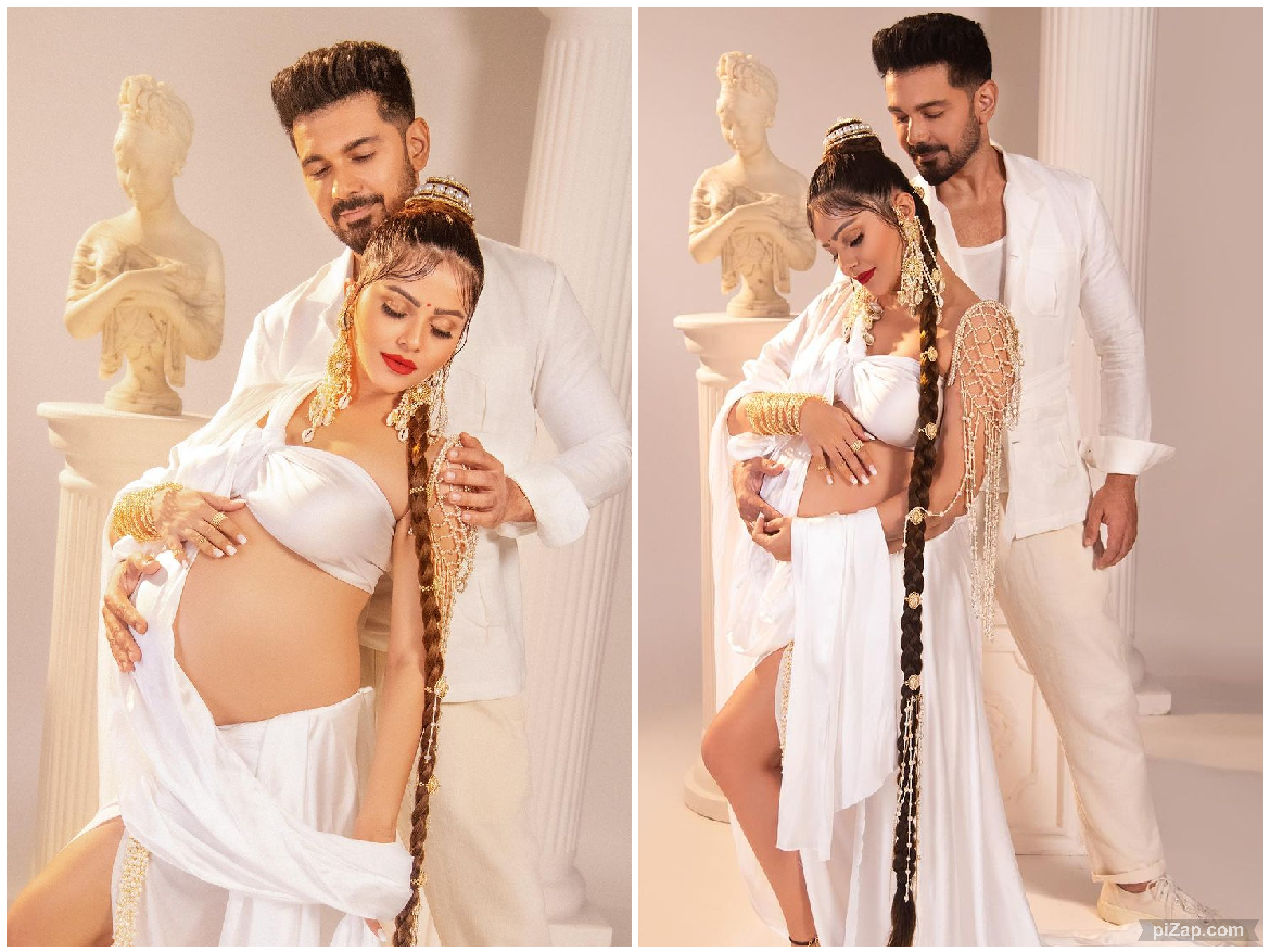 Rubina Dilaik pregnancy photoshoot: प्रेगनेंसी में रुबीना दिलैक पति संग हुईं रोमांटिक, तस्वीरें हुई वायरल