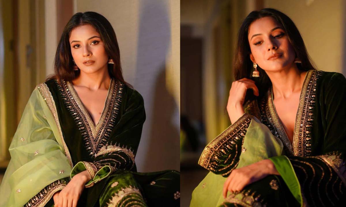 Shahnaz Gill Pic: हरे रंग के सलवार सूट में शहनाज़ गिल ने कराया Gorgeous फोटोशूट, देखें तस्वीरें
