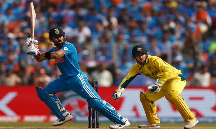 ODI World Cup Final: अच्छी शुरूआत के बाद भारत के गिरे तीन विकेट, कोहली और केएल राहुल ने संभाली पारी