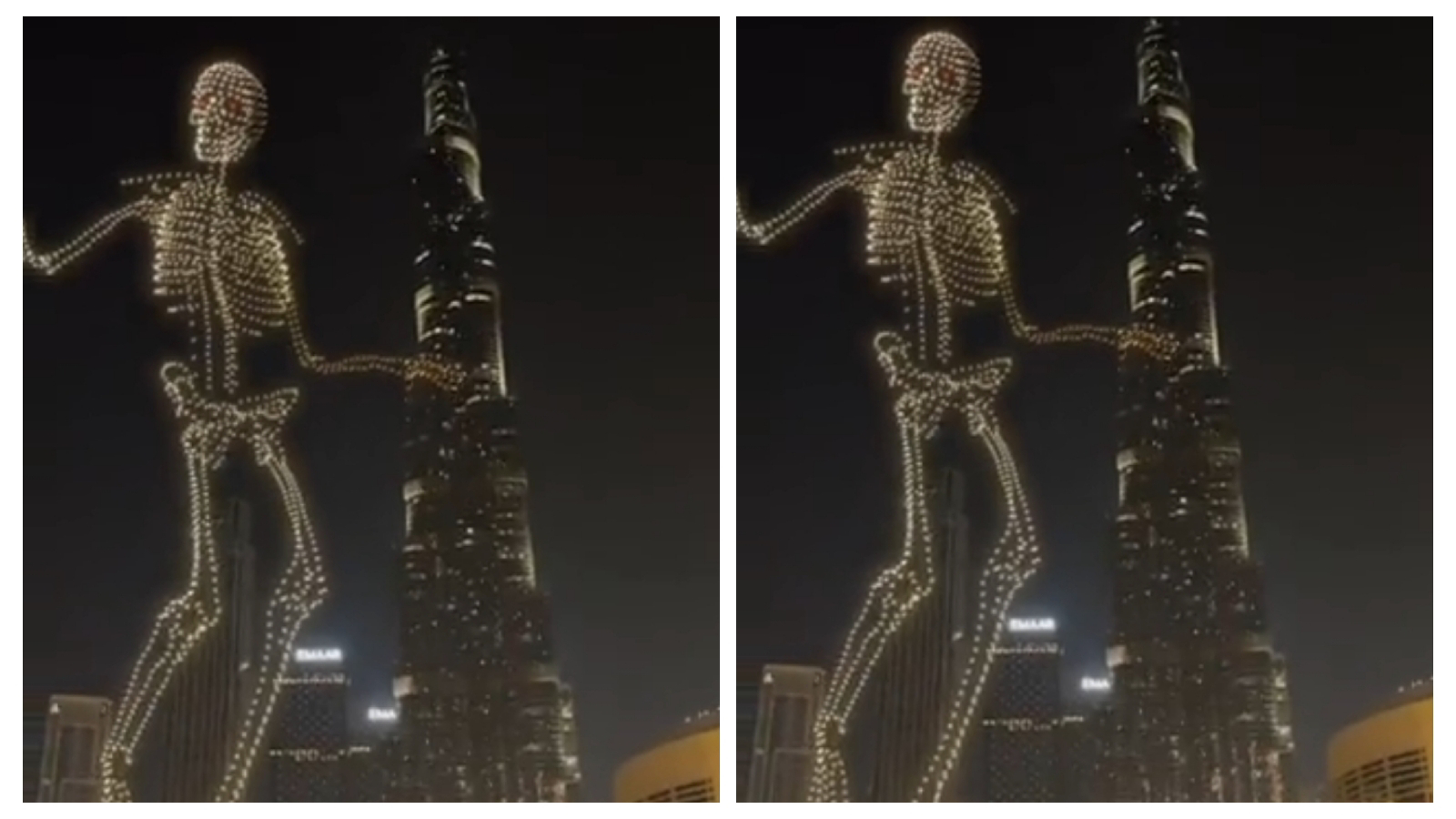 Burj Khalifa Video: बुर्ज खलीफा आया भूतों का साया, नाचते कंकाल देख लोग हुए हैरान