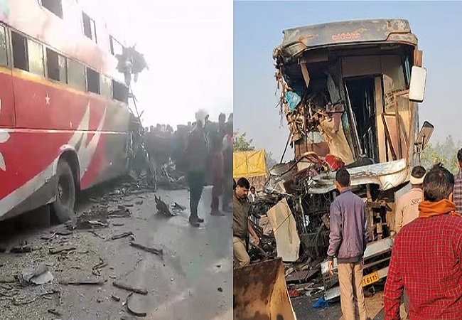 Bahraich News : ट्रक और डबल डेकर बस की जबरदस्त भिड़ंत में तीन की मौत, सात गंभीर रूप से घायल