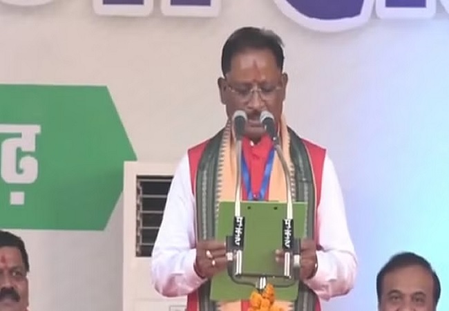 Chhattisgarh Cm Vishnu Deo Sai Oath Ceremony Live विष्णुदेव साय ने मुख्यमंत्री पद की ली शपथ 5086