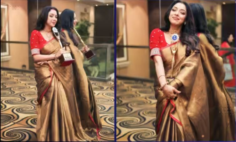 Rupali Ganguly Hot Pic: अनुपमा को मिला Lions Gold Awards, बनारसी गोल्डन साड़ी ने तस्वीरें वायरल