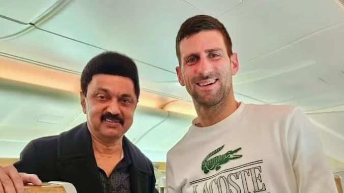 CM MK Stalin Met Novak Djokovic : नोवाक जोकोविच से मुलाकात के बाद रोमांचित हुए तमिलनाडु के सीएम एमके स्टालिन, VIRAL PHOTO