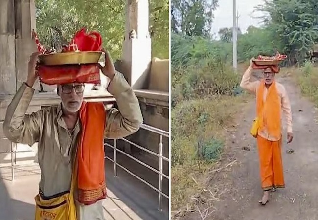64 साल के चल्‍ला श्रीनिवास शास्‍त्री पैदल ही सिर पर भगवान राम की चरण पादुका लेकर पहुंच रहे हैं अयोध्या