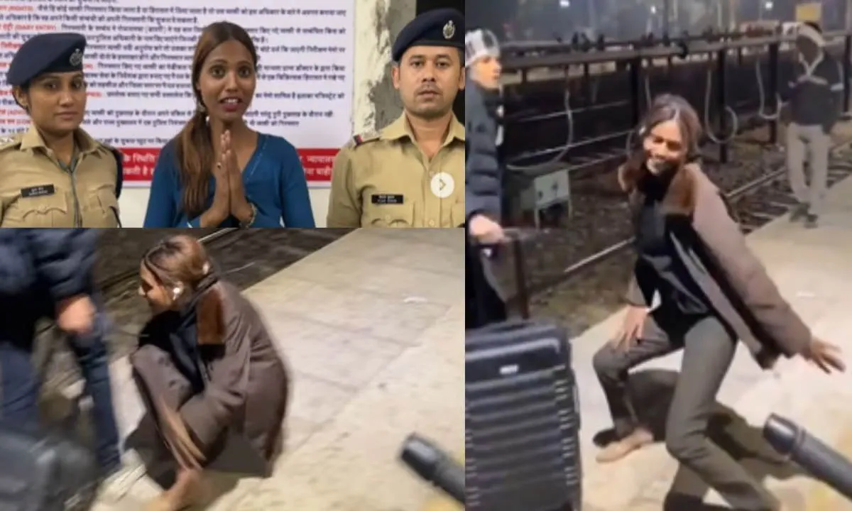 Girl Dance Funny Video: रेलवे ट्रैक पर शख्स ने लड़की को दिया धक्का, फिर हुआ कुछ ऐसा आप नहीं रोक पाएंगे अपनी हंसी