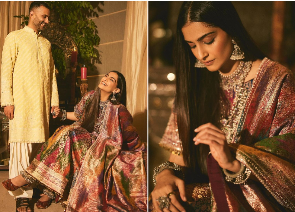 Sonam Kapoor Anand Ahuja Royal Pic: शाही एथनिक परिधान में सोनम कपूर और आनंद आहूजा की तस्वीरों ने फैंस का मोहा मन