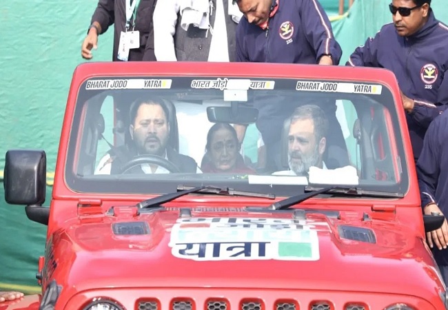 Bharat Jodo Nyay Yatra : तेजस्वी यादव ने संभाली ड्राइविंग सीट बगल में बैठे राहुल, बिहार को दिया बड़ा संदेश