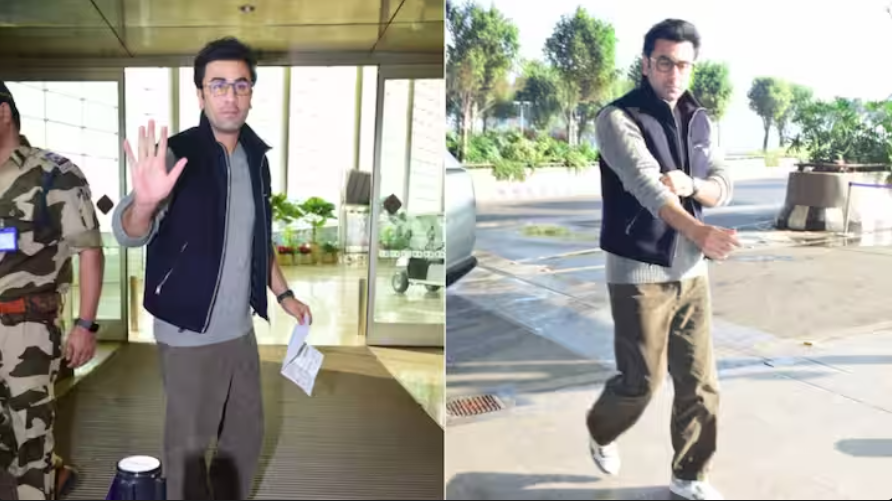 Ranbir Kapoor new look: रणबीर कपूर न्यू लुक में एयरपोर्ट पर हुए स्पॉट, वायरल हुई तस्वीरें