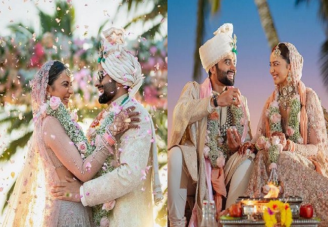 Rakulpreet and Jackky Wedding Photos: शादी के बंधन में बंधे रकुलप्रीत और जैकी, सामने आयीं खूबसूरत फोटोज