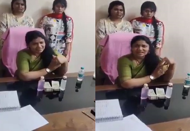 Viral video: भ्रष्टाचार निरोधक टीम ने महिला अधिकारी को रंगे हाथों 84 हजार रुपए की घूस लेते किया गिरफ्तार