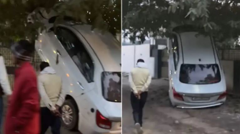 Shocking Viral Video: शख्स ने निकाला कार को पार्क करने का अनोखा तरीका, देख लोगों के उड़े होश