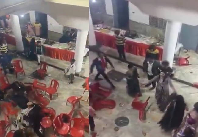 Viral Video: लखनऊ के अमीनाबाद में जंग के मैदान में तब्दील हुआ शादी स्थल, वर और वधु पक्ष में जमकर मारपीट, वायरल हुआ वीडियो